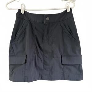 Athleta charcoal grey cargo skort athletic tennis pickleball travel sport sz s